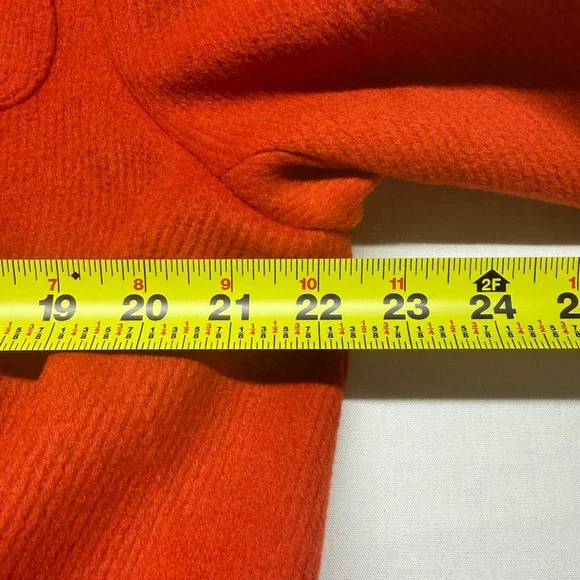 Talbots Wool Toggle Coat Hooded Orange Rust 14W Plus Duffle Jacket - Picture 9 of 12